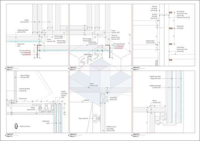 3D model of Suspended Sliding Door Wardrobe Technical Drawings