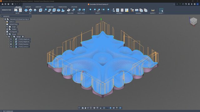 3D model of Decorative 3D Relief Ornament - Architectural Carving