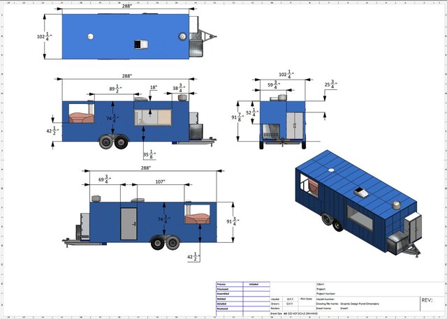 3D model of Trailer Design and Manufaturing Design
