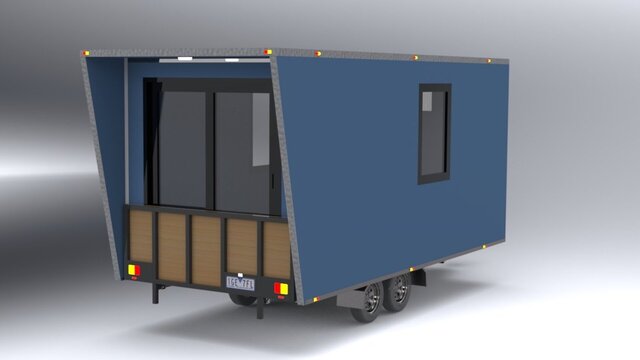 3D model of Trailer Design and Manufaturing Design