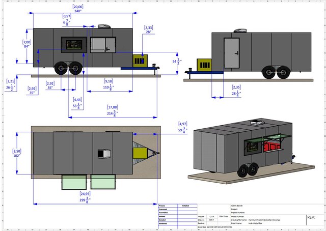 3D model of Trailer Design and Manufaturing Design