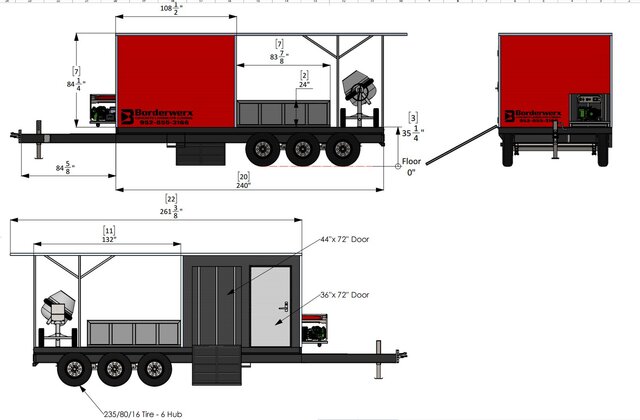3D model of Trailer Design and Manufaturing Design