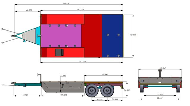3D model of Trailer Design and Manufaturing Design