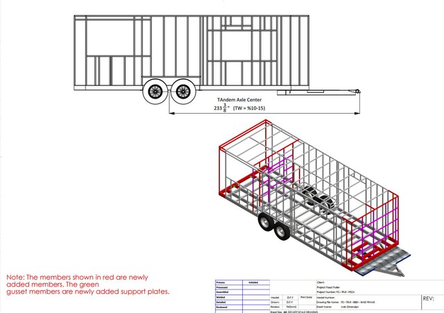 3D model of Trailer Design and Manufaturing Design