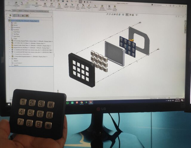 3D model of IIP-3000-W (Industrial wall-mount intercom)