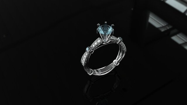3D model of Vintage Twist Solitaire