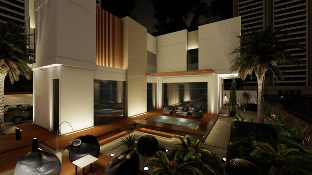 I will do exterior lighting design for facade lighting design OR landscape lighting Design image 3