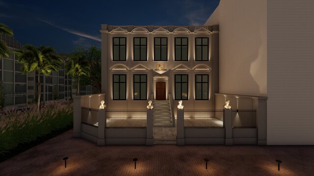 I will do exterior lighting design for facade lighting design OR landscape lighting Design image 2
