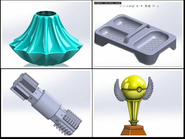 I will create cad models in SolidWorks, Creo, NX, AutoCAD, Blender image 2
