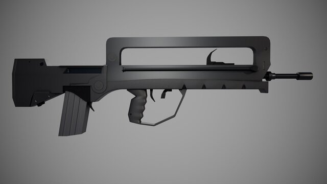 I offer professional 3D weapon modeling for games and visualization
