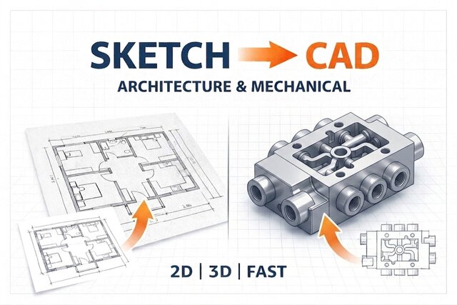 Provide expert 2d and 3d cad design for architecture and mechanical parts