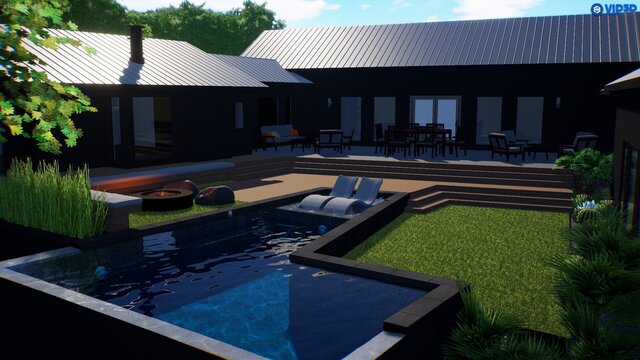 I offer 3D Pool Studio renderings, 2D drawings, and design for outdoor landscaped areas image 5