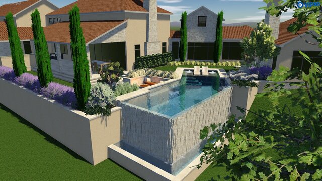 I offer 3D Pool Studio renderings, 2D drawings, and design for outdoor landscaped areas image 4