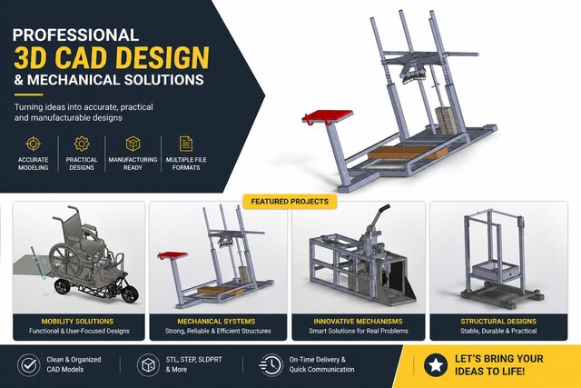 I will create high-quality 3D product renders and CAD designs for your project