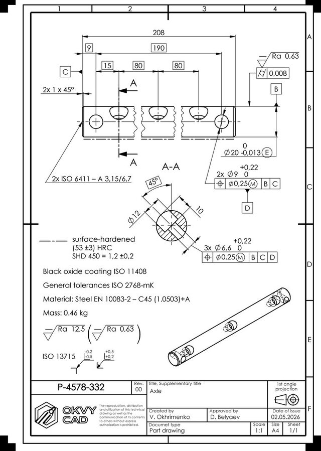 I offer ISO-compliant technical drawing services