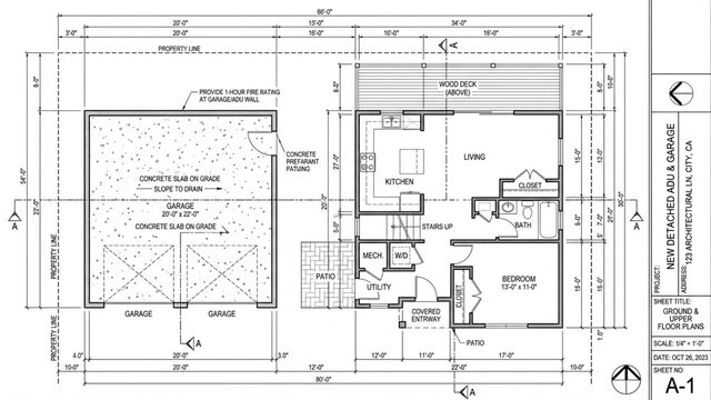 I create 2D floor plans for ADU, garage, deck & patio permits in AutoCAD image 2