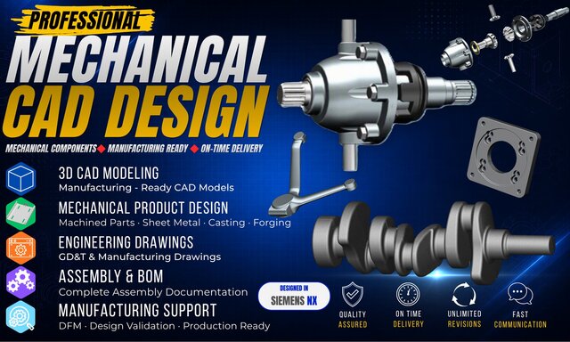 Custom Mechanical Product Design & 3D CAD Modeling Services