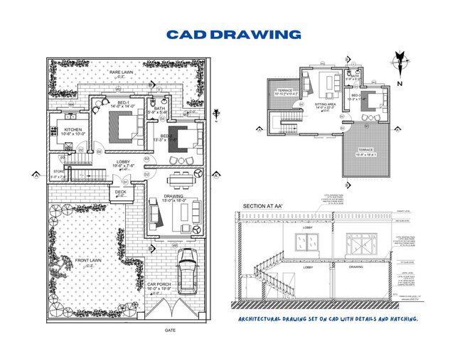 I offer 2D CAD drawing and drafting with details for clients
