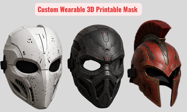I will design custom print-ready 3D cosplay helmets, masks & wearable armor image 2