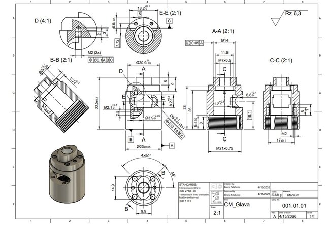 I will create professional technical drawing for production on CNC machines