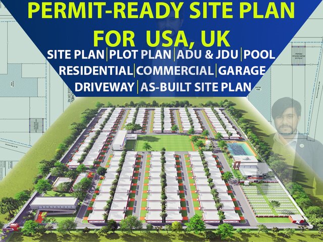 I offer site plan drafting and plot plan for US or UK building permits image 1