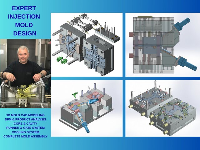 I offer injection plastic mold design