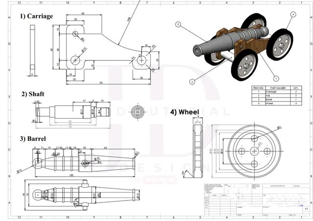 I will convert sketches, PDFs, and images into AutoCAD and PTC CREO image 1